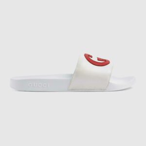 Dép Gucci Slide with Interlocking G White DNG02