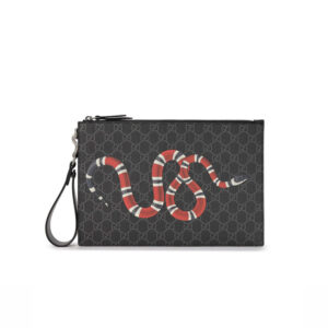 Clutch Gucci Bestiary pouch with Kingsnake CLG13