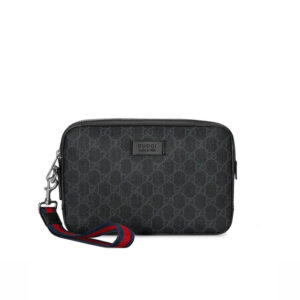 Clutch Gucci GG Supreme Wash Bag in Black CLG02