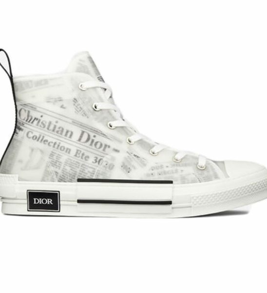 dior b23 high top daniel arsham newspaper