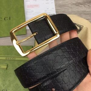 Thắt lưng Gucci siêu cấp Leather Belt With Rectangular Buckle TLG06