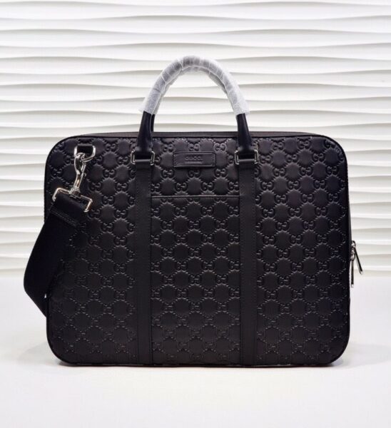 Túi Xách Gucci Signature Leather Briefcase màu đen TXG07