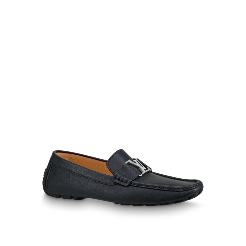 Giày lười Louis Vuitton siêu cấp Monte Carlo Moccasin màu đen GLLV17