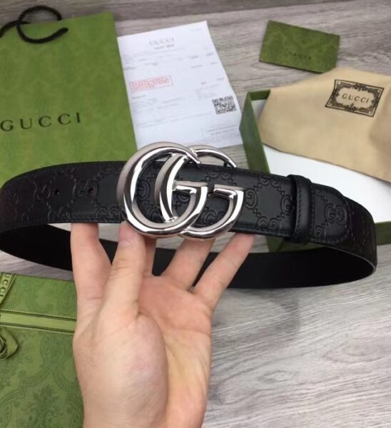 Thắt lưng Gucci dây in Logo màu đen TLG14