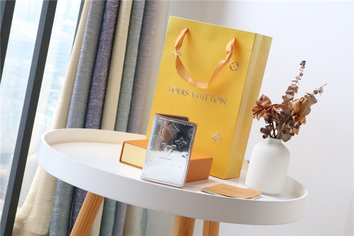 Ví Card Louis Vuitton siêu cấp Slender Pocket Organizer hoa bạc