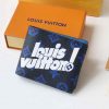 Ví nam Louis Vuitton siêu cấp Multiple Wallet Monogram hoa màu xanh