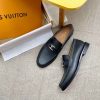 Giày lười Louis Vuitton Like Au Major Loafer da taiga màu đen GLLV33
