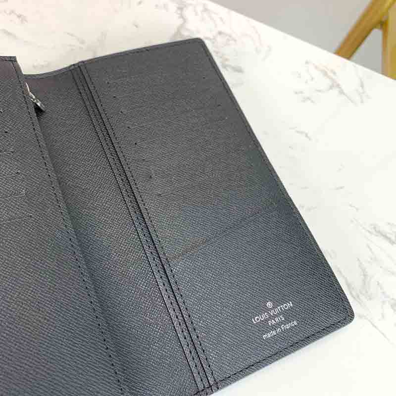 Ví nam Louis Vuitton siêu cấp brazza wallet caro đen VNLV40