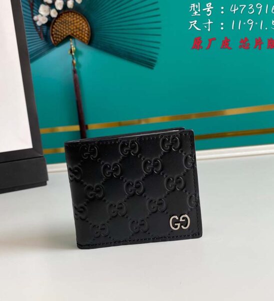 Ví nam Gucci siêu cấp họa tiết logo dập VNG10