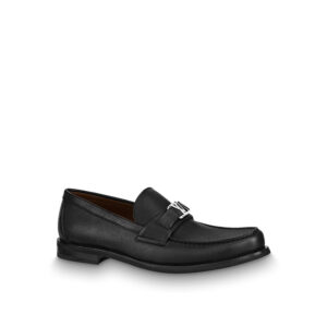 Giày lười Louis Vuitton Loafer Major like au da nhăn màu đen GLLV48